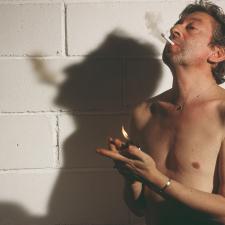  BARE CHESTED SMOKER # 2